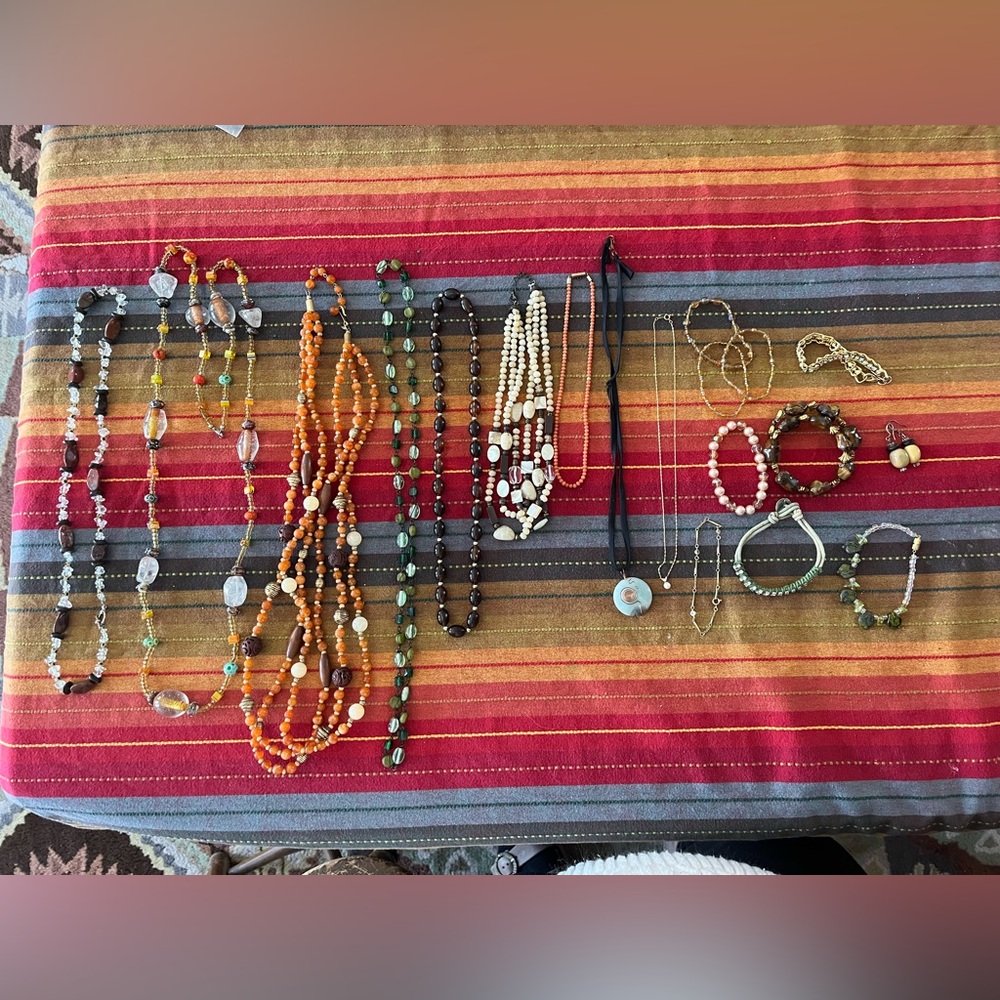 Vintage/Bohemian Beaded Necklaces, Bracelets, and Earrings Jewelry Lot